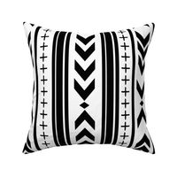 Black and White Wholecloth Aztec