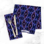 EYE DAMASK OGEE OGIVE JEWELS blue purple navy ndigo