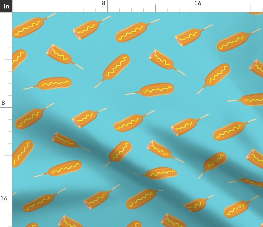 corn dogs - fair food fabric