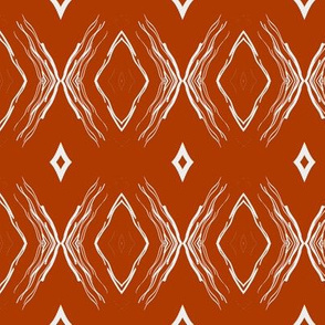 STYLIZED BUTTERFLIES DIAMONDS burnt orange