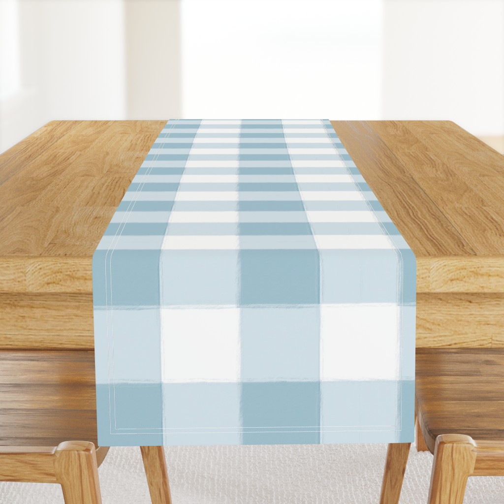 Large Light Blue Buffalo Check Gingham