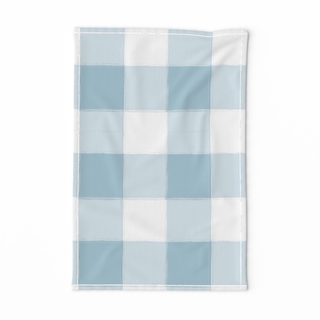 Large Light Blue Buffalo Check Gingham