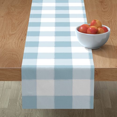 Large Light Blue Buffalo Check Gingham - Spoonflower