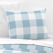 Large Light Blue Buffalo Check Gingham