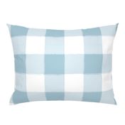 Large Light Blue Buffalo Check Gingham