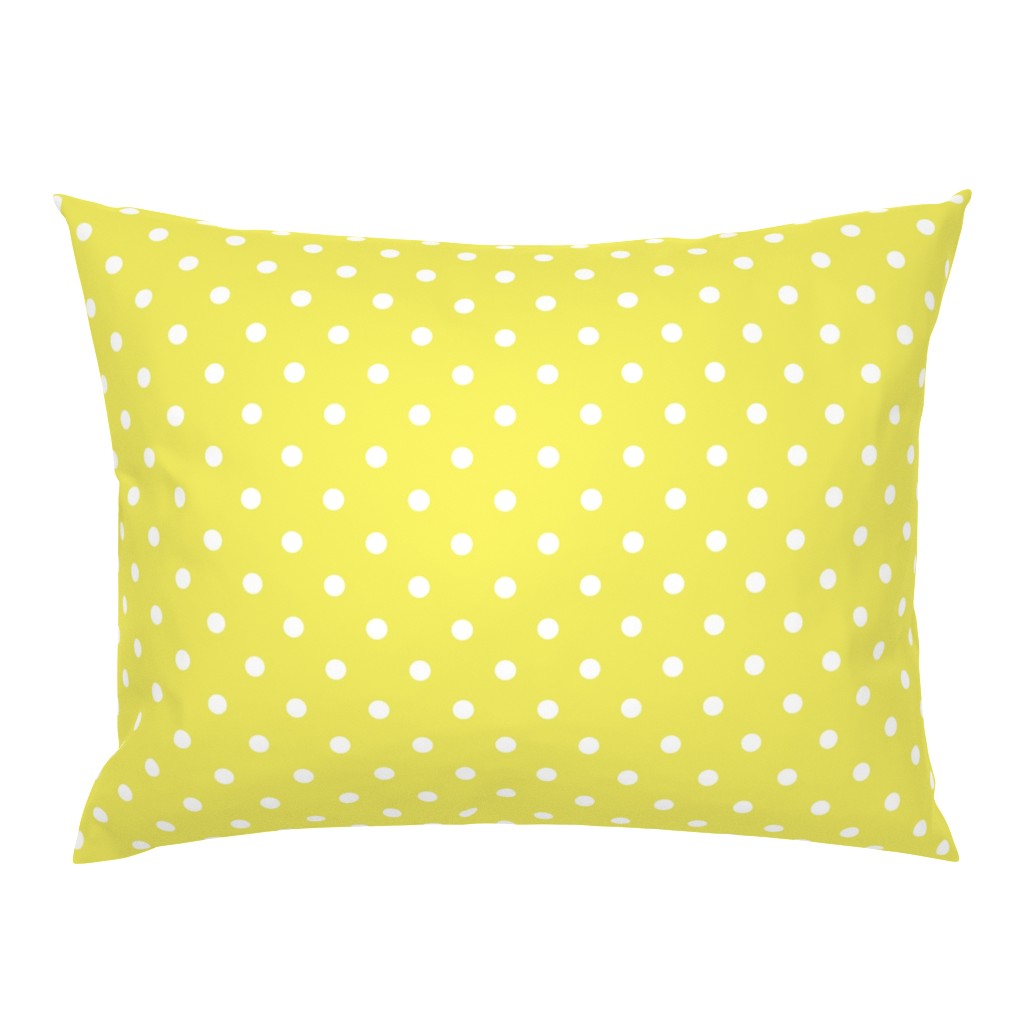 Citron and White Polka Dots