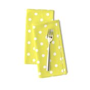 Citron and White Polka Dots