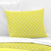 Citron and White Polka Dots