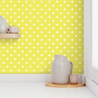 Citron and White Polka Dots