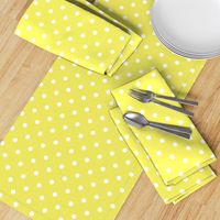 Citron and White Polka Dots