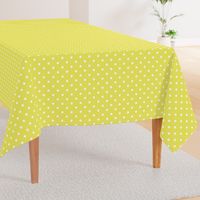 Citron and White Polka Dots