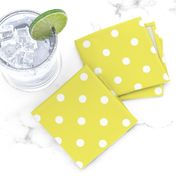 Citron and White Polka Dots