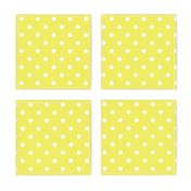 Citron and White Polka Dots