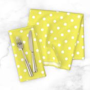 Citron and White Polka Dots