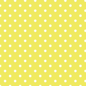 Citron and White Polka Dots