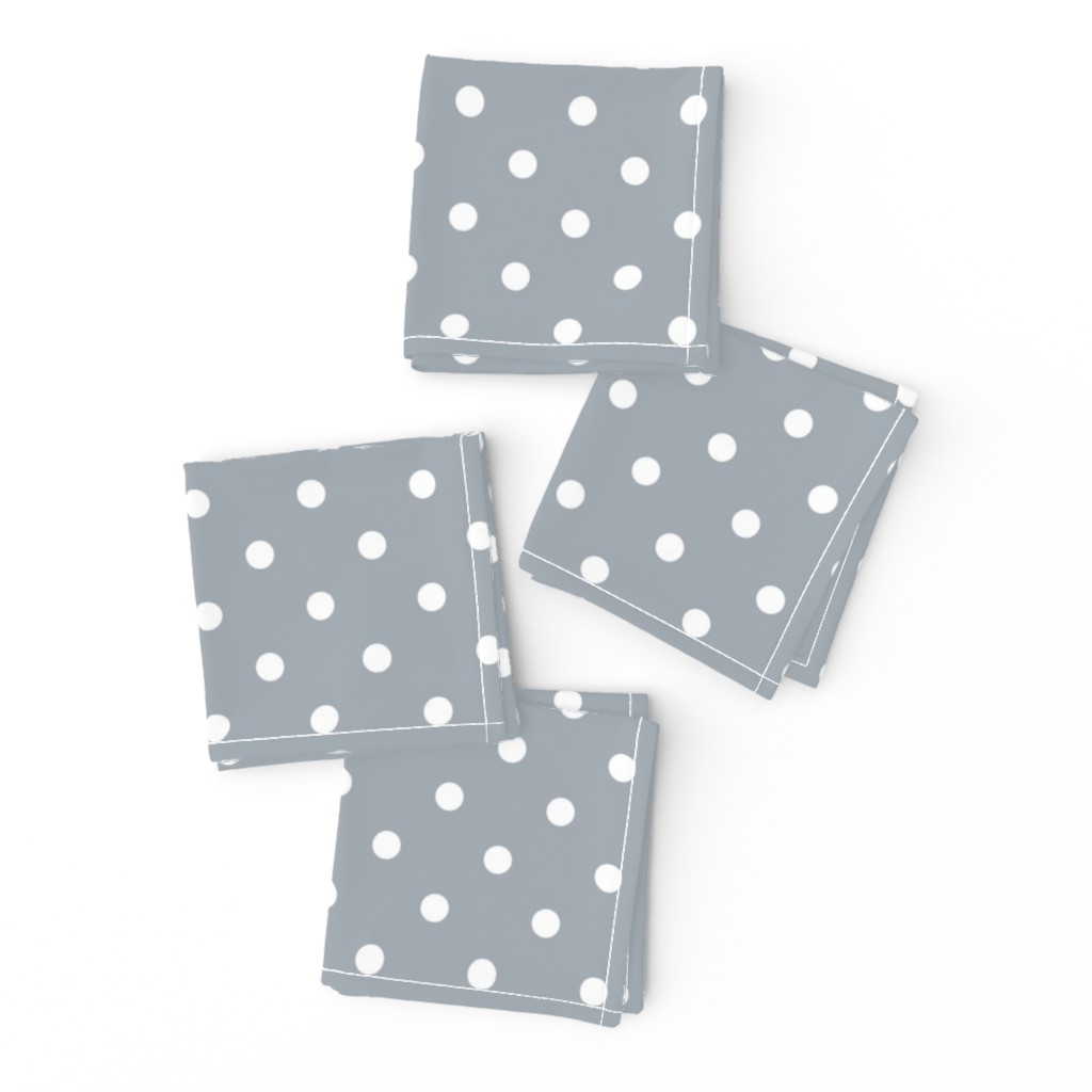 Grey Mist and White Polka Dots