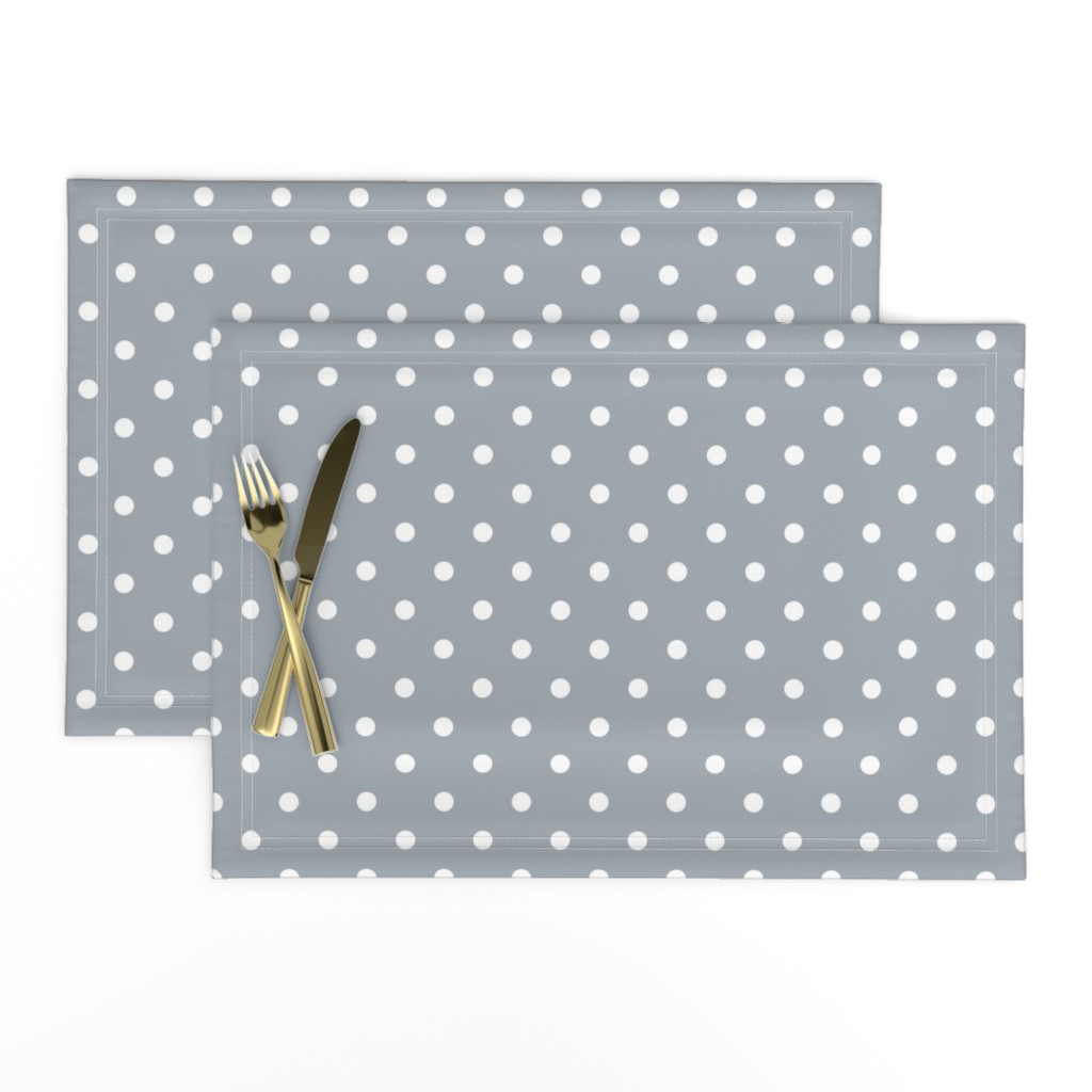 Grey Mist and White Polka Dots