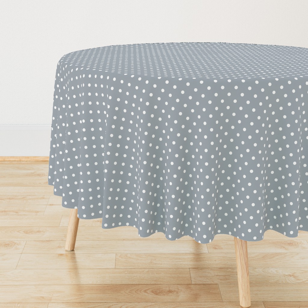 Grey Mist and White Polka Dots