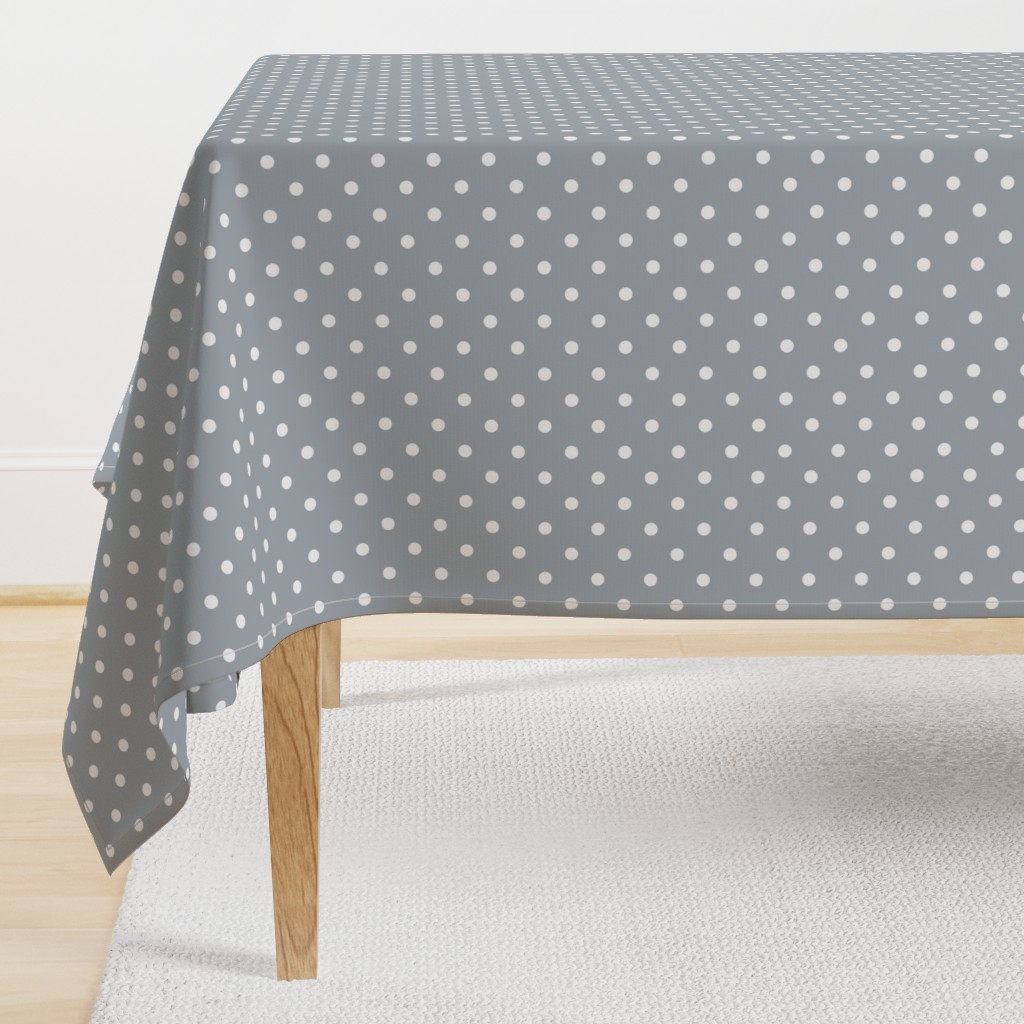 Grey Mist and White Polka Dots