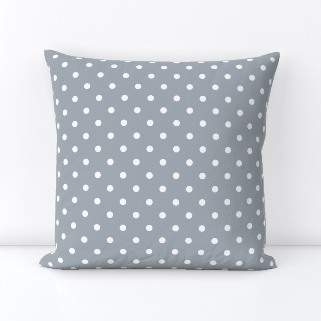 Grey Mist and White Polka Dots