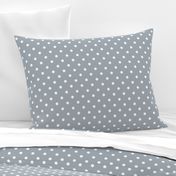 Grey Mist and White Polka Dots