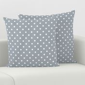 Grey Mist and White Polka Dots