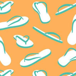 flip flops - sandals - orange
