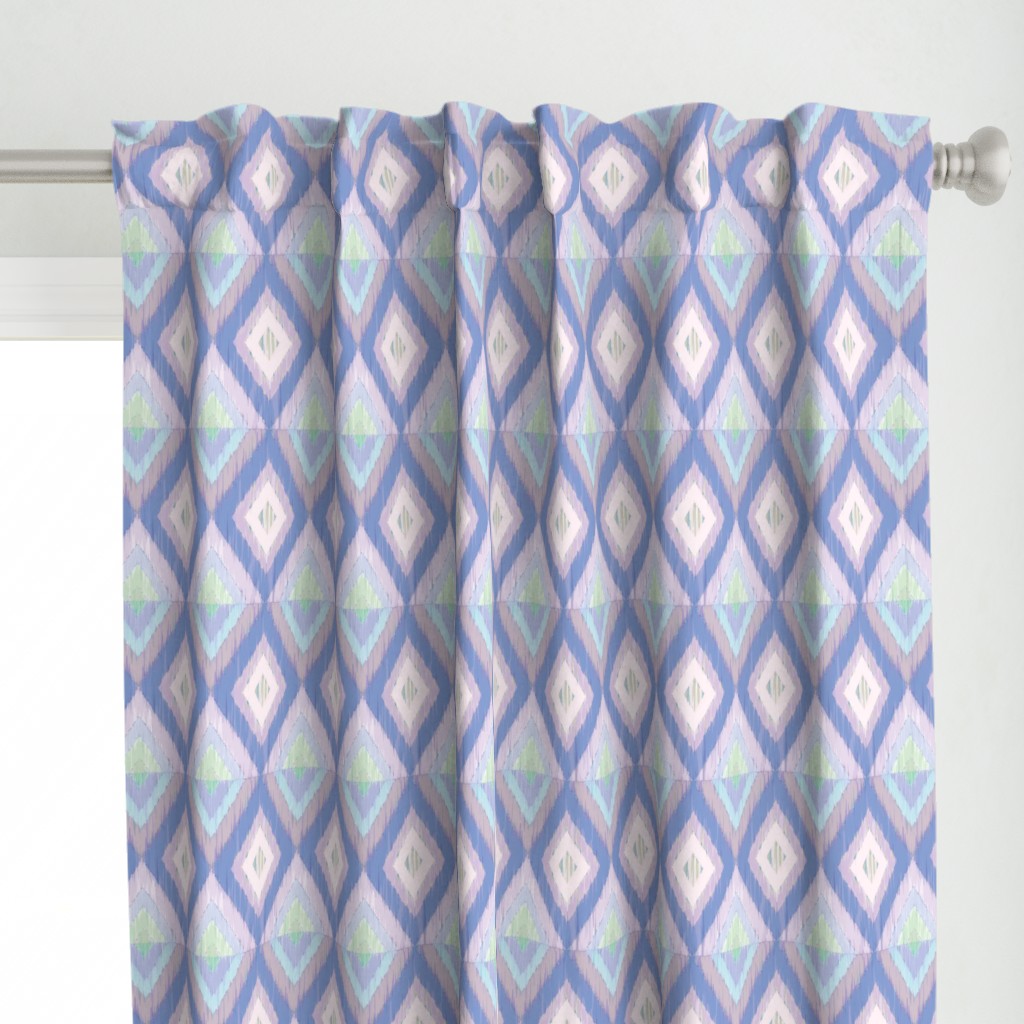 Ikat Diamonds in Blue Violets