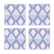 Ikat Diamonds in Blue Violets