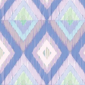 Ikat Diamonds in Blue Violets