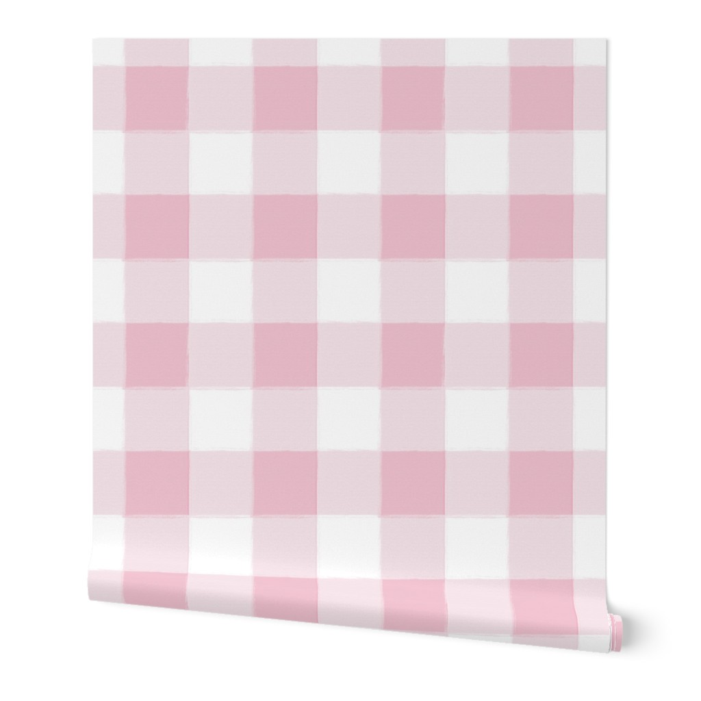 Large Azalea Pink Buffalo Check Gingham