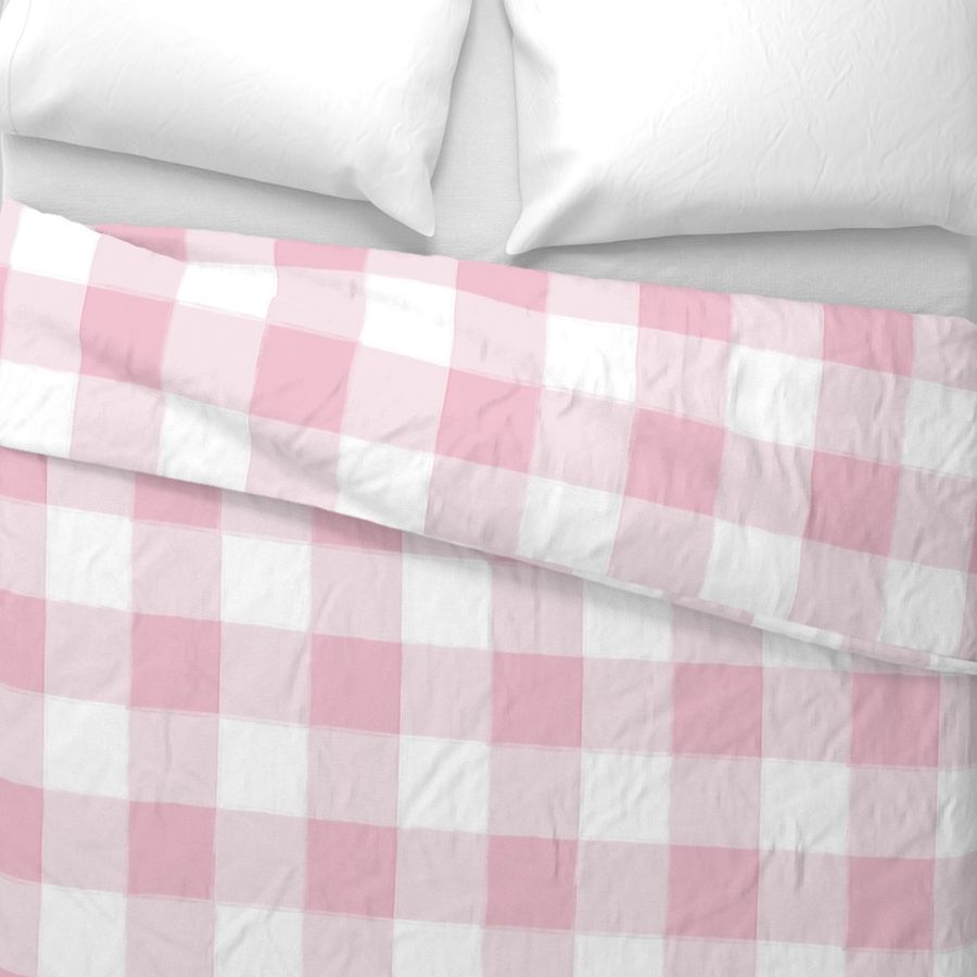 Large Azalea Pink Buffalo Check Gingham