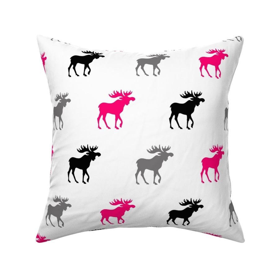 Moose - fuchsia, grey, blacl