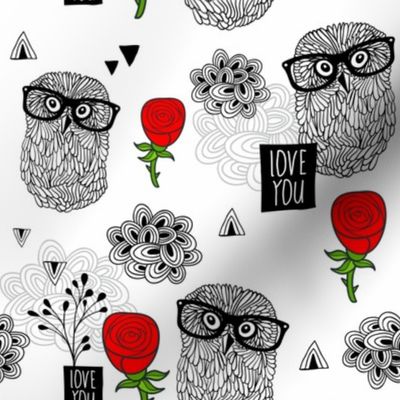 Owls and roses