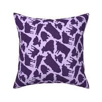 A literal Cow print. Abstract purples