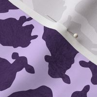A literal Cow print. Abstract purples