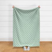 Australian Shepherd florals silhouette dog pattern mint