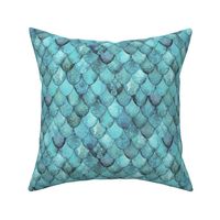Silver + Light Teal Mermaid or Dragon Scales by Su_G_©SuSchaefer