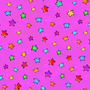 Watercolor Stars Pink