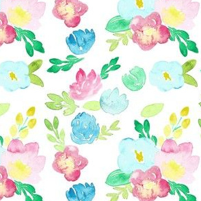 tropical spring watercolor floral 