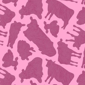 A literal Cow print. Abstract pinks
