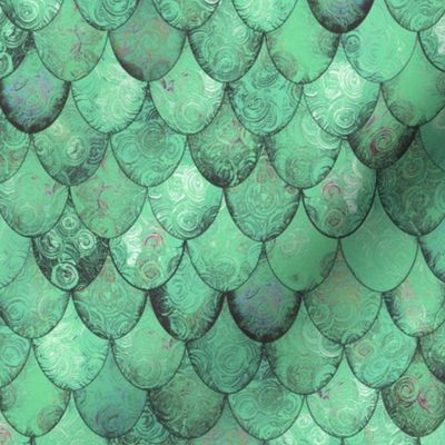 Pale Green Mermaid or Dragon Scales by Su_G_©SuSchaefer