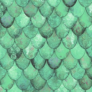 Pale Green Mermaid or Dragon Scales by Su_G_©SuSchaefer