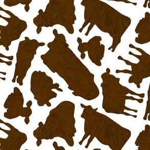 A literal Cow print. Brown and white