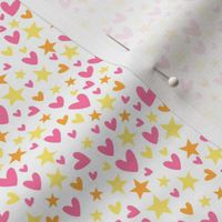 Tropical novelty hearts and stars