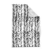 Black and White Brush Stroke Aztec Boho