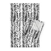 Black and White Brush Stroke Aztec Boho