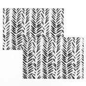 Black and White Brush Stroke Aztec Boho