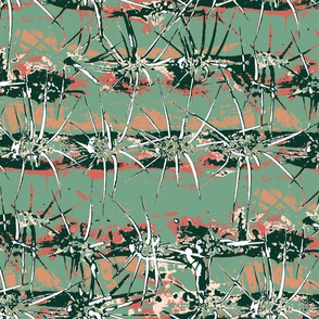 Abstract Cactus in Limited Color Palatte