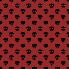 Skulls on Red